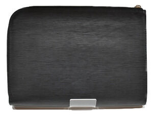 Louis Vuitton Jour NM Leather Bag Clutch Epi Handbag Pochette Black